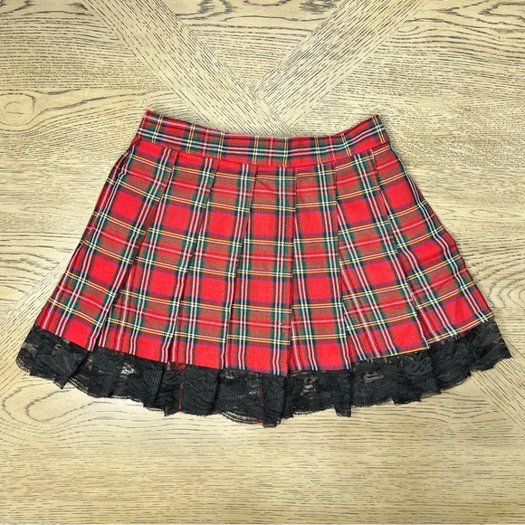 Sexy School Girl Red Plaid Uniform Costume Outfit w/ Accessories, Women’s Medium - Picture 6 of 9